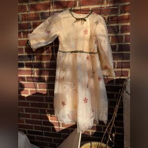 Lola Cream Dress with Starry Accents